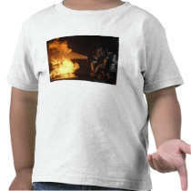 Firefighters extinguish a simulated battery fir t shirt