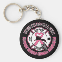 Firefighters For A Cure Breast Cancer Keychains