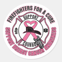 Firefighters For A Cure Breast Cancer Sticker