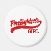 Firefighter's Girl Fridge Magnets