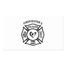 Firefighters Girlfriend Business Card Templates