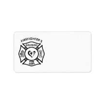 Firefighter's Girlfriend Personalized Address Labels