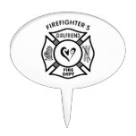 Firefighters Girlfriend Oval Cake Toppers
