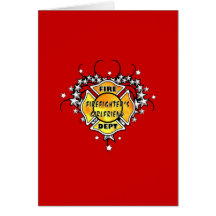 Firefighters Girlfriend Tattoo Greeting Card