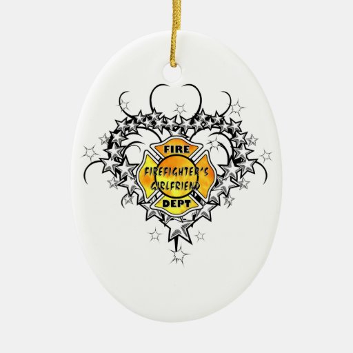 Firefighters Girlfriend Tattoo Christmas Tree Ornament