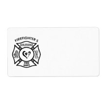 Firefighters Girlfriends Personalized Shipping Label