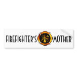 Firefighter's Mother Bumpersticker Bumper Stickers