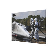Firefighters respond to the scene gallery wrap canvas