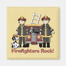 Firefighters Rock Fridge Magnet