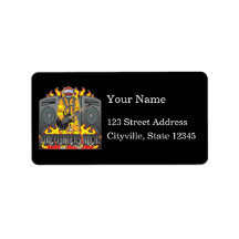 Firefighters Rock Guitar Custom Address Label