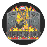 Firefighters Rock Guitar Sticker
