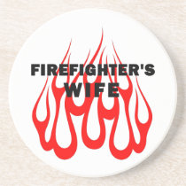 Firefighter's Wife Flames coasters