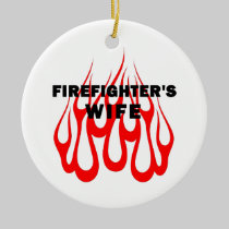 Firefighter's Wife Flames ornaments