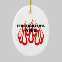 Firefighter's Wife Flames ornaments