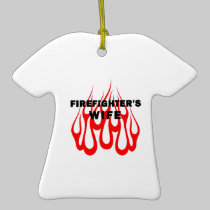 Firefighter's Wife Flames ornaments