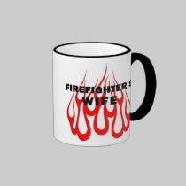 Firefighter's Wife Flames mugs
