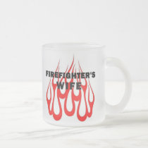 Firefighter's Wife Flames mugs