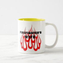 Firefighter's Wife Flames mugs