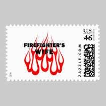 Firefighter's Wife Flames stamps