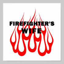 Firefighter's Wife Flames posters