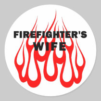 Firefighter's Wife Flames stickers