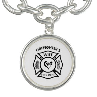 Firefighter Wife Charms and Bracelets