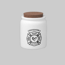 Firefighters Wife Maltese Heart candy jars