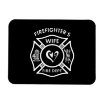 Firefighters Wife Maltese Heart Vinyl Magnets