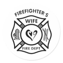 Firefighter's Wife Sticker by bonfire46 Firefighter's Wife Sticker