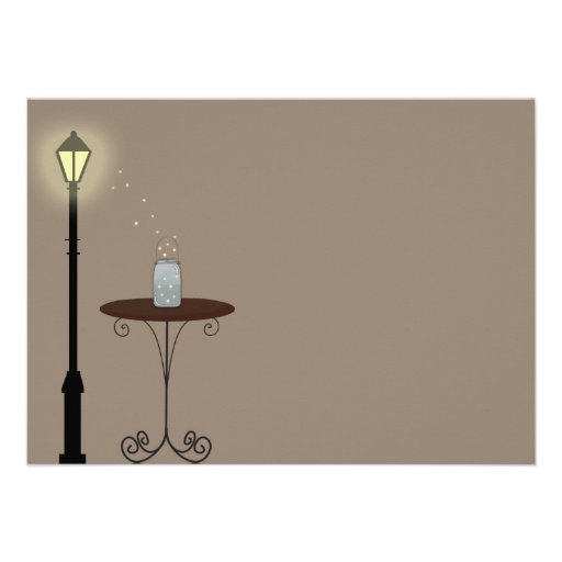 Fireflies and Mason Jar Wedding Invitation