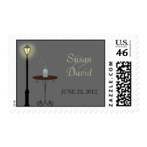 Fireflies and Mason Jar Wedding Stamp