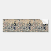 Fireflies by Hosoda, Eishi Ukiyoe Bumper Sticker