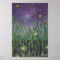 Fireflies Canvas Poster Print posters