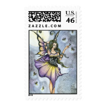 Fireflies Fairy Art Postage