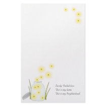 Fireflies Flying Personalized Stationery