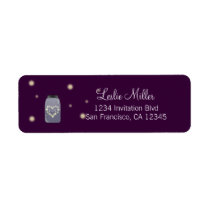 Fireflies in Mason Jar Heart Address Labels