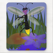 Firefly Dancing on Flowers mousepads