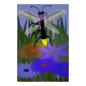 Firefly in Flowers Poster posters