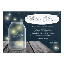Firefly Mason Jar Bridal Shower Invitations