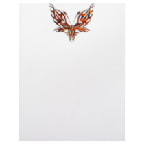 FireFly Red Flame Butterfly Design Customized Letterhead