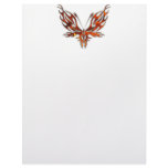 FireFly Red Flame Butterfly Design Customized Letterhead