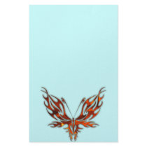 FireFly Red Flame Butterfly Design Custom Stationery