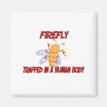 Firefly trapped in a human body fridge magnets