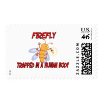 Firefly trapped in a human body postage