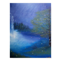 FireFly Waterfall Poster posters