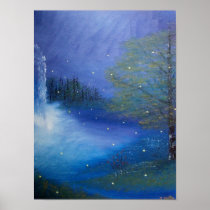 FireFly Waterfall Poster posters