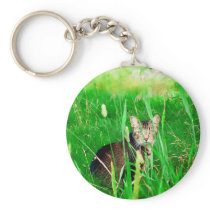 Firefox Feral Cat Oil Painting Keychain