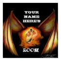 Firelight Personalised Door Poster posters