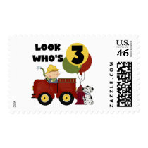 Fireman 3rd Birthday T-shirts and Gifts Postage Stamp