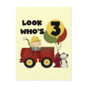 Fireman 3rd Birthday T-shirts and Gifts postcards by kids_birthdays Fireman 3rd Birthday T-shirts and Gifts postcards